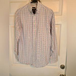 (1126) Jos. A. Banks Men's Classic Oxford Dress Shirt, Size: Small Color: Stripe